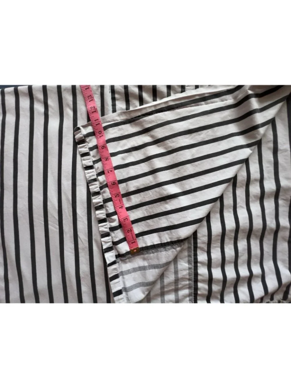 FULL FLAT Sheet Black White Stripe 100% Cotton Pirate LAND Of NOD 81